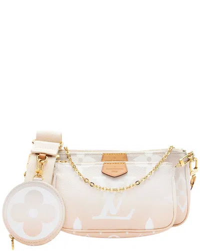 Louis Vuitton Beige, Pink, White Monogram Coated Canvas, Leather, Nylon By The  Pool Multi-pochette