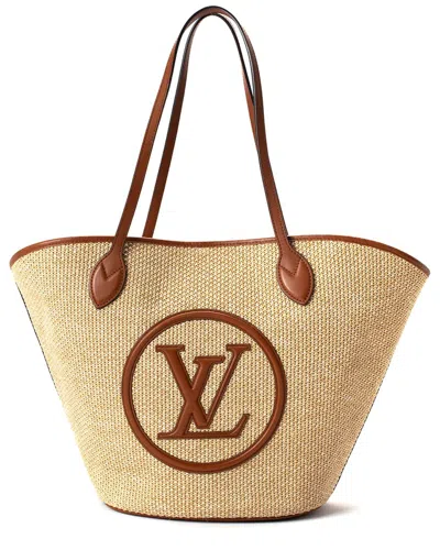 Pre-owned Louis Vuitton Beige Raffia Tote (authentic Pre-loved)