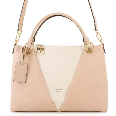 Pre-owned Louis Vuitton Beige Rose Cream Monogram Empreinte Shoulder Bag Tote Bag ()