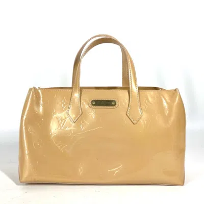 Pre-owned Louis Vuitton Beige Rose Florentin Monogram Vernis Handbag Tote Bag () In Beige, Rose Florentin