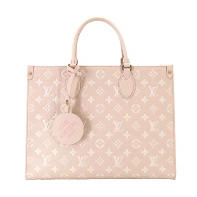 Pre-owned Louis Vuitton Beige Rose Monogram Empreinte Shoulder Bag Tote Bag () In Beige, Rose