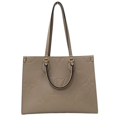 Pre-owned Louis Vuitton Beige Tourterelle Monogram Empreinte Handbag Tote Bag () In Brown