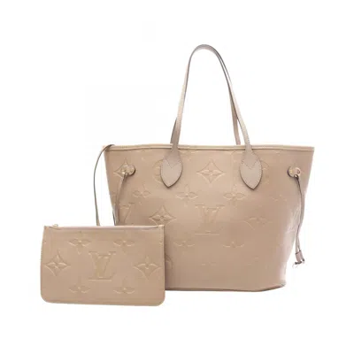 Pre-owned Louis Vuitton Beige Tourterelle Monogram Empreinte Leather Tote Bag ()