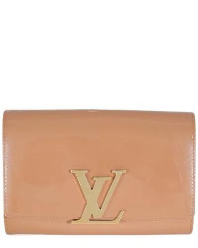 Pre-owned Louis Vuitton Beige/pink Leather Louise New Sobe Clutch (authentic Pre-loved)