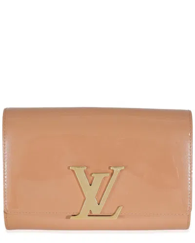 Pre-owned Louis Vuitton Beige/pink Leather Louise New Sobe Clutch (authentic Pre-loved)