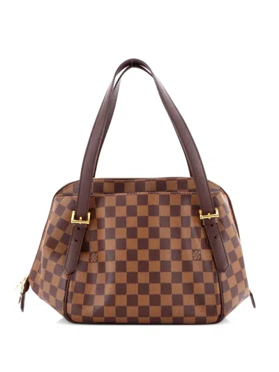 Pre-owned Louis Vuitton Belem Handbag Damier Mm Shoulder Bag In Brown