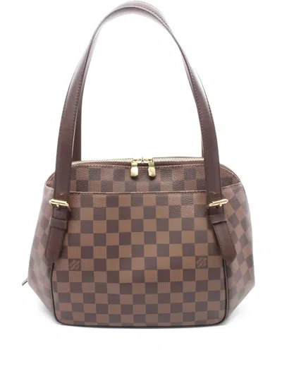 Pre-owned Louis Vuitton Belem Mm Shoulder Bag In Brown