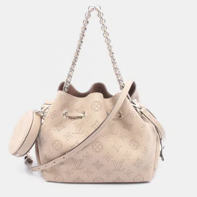 Pre-owned Louis Vuitton Bella Hand Chain Shoulder Crossbody Bag Mahina Galet In Sand