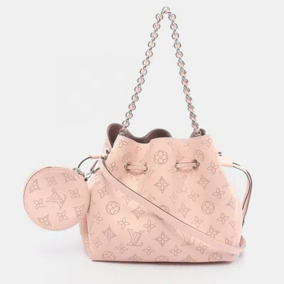 Pre-owned Louis Vuitton Bella Mahina Leather Rose Jasmine Chain Shoulder Handbag In Pink