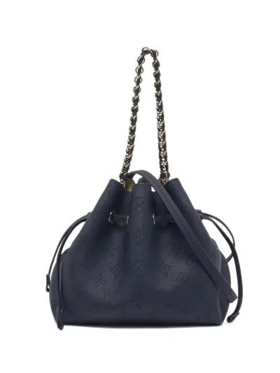 Louis Vuitton Bella Monogram Mahina Bucket Bag In Blue