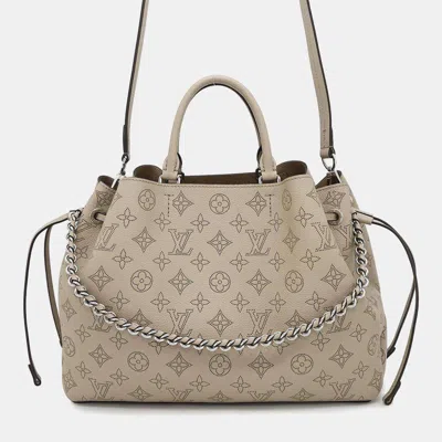 Pre-owned Louis Vuitton Bella Tote Galet Monogram Mahina In Sand