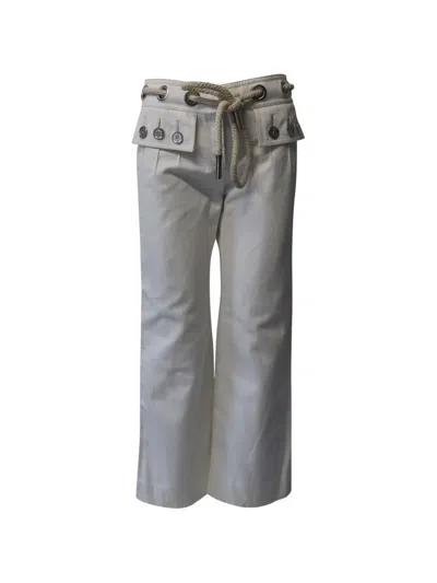 Pre-owned Louis Vuitton Belted Jeans In Neutral