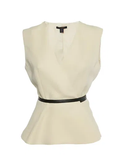 Pre-owned Louis Vuitton Belted Sleeveless Top In Neutral