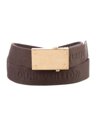 Pre-owned Louis Vuitton Bengale Canvas Waist Belt In Brown