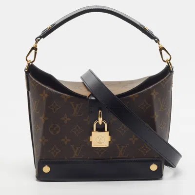 Pre-owned Louis Vuitton Bento Box Ew Monogram Reverse Canvas Shoulder Bag In Brown
