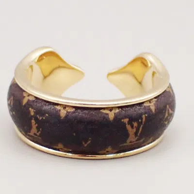 Pre-owned Louis Vuitton Berg Sweet Monogram Ring Metal With Enamel Gold Gold_plated Ring Jewelry ()