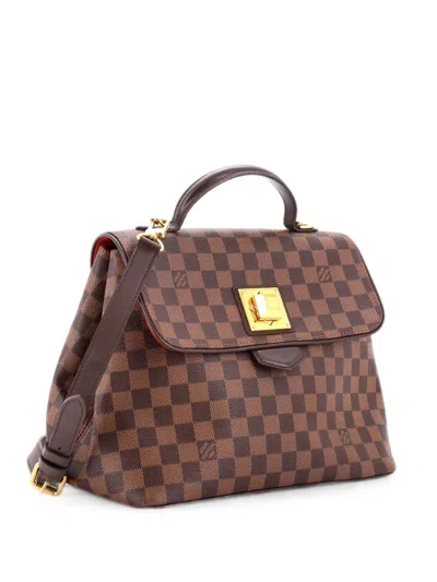 Pre-owned Louis Vuitton Bergamo Handbag Damier Mm Satchel In Brown