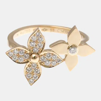 Pre-owned Louis Vuitton Bergster Blossom Diamond Pink Gold 18k Fashion Diamond Band Ring Pink Gold