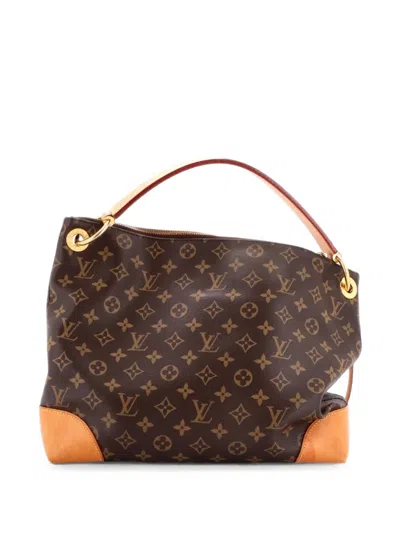 Pre-owned Louis Vuitton Berri Handbag Monogram Canvas Pm Hobo Bag In Brown