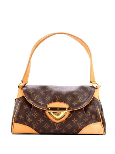 Pre-owned Louis Vuitton Beverly Handbag Monogram Canvas Mm Shoulder Bag In Brown