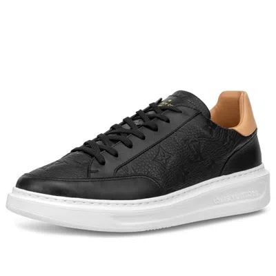 Pre-owned Louis Vuitton Beverly Hills Sneakers 'black Monogram With Caramel Top'