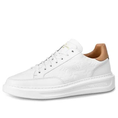 Pre-owned Louis Vuitton Beverly Hills Sneakers 'white Monogram With Caramel Top'