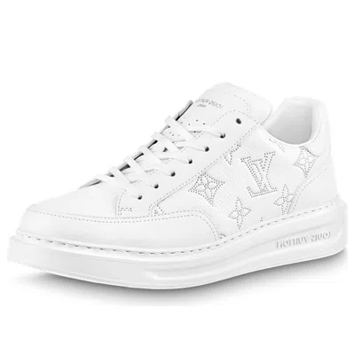 Pre-owned Louis Vuitton Beverly Hills Sneakers 'white With Outline Monogram' In Multi