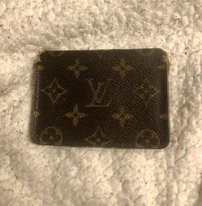 Pre-owned Louis Vuitton Bi Fold Card Holder Wallet In Brown