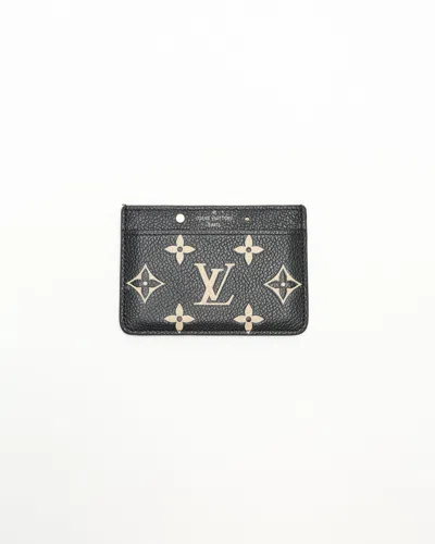 Pre-owned Louis Vuitton Bicolor Monogram Empreinte Leather In Black