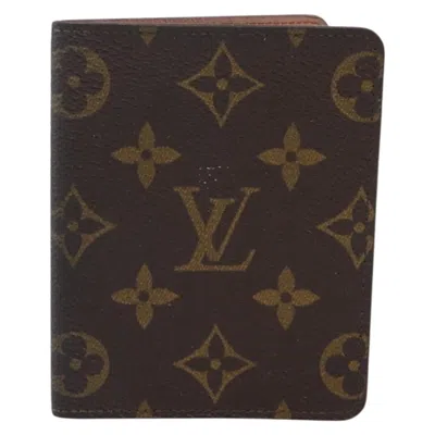 Pre-owned Louis Vuitton Bifold Card Case Canvas Brown Canvas Clutche & Pouche Bag ()