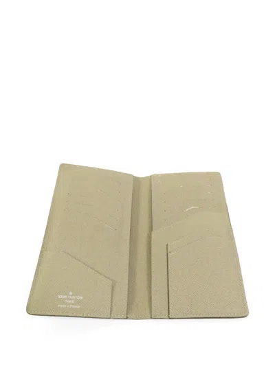 Pre-owned Louis Vuitton Bi-fold Long Calfskin Wallet In Gray