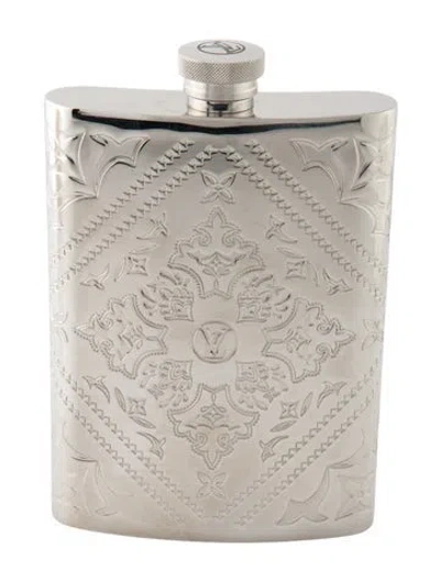 Pre-owned Louis Vuitton Bill Flask In Silver