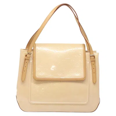 Pre-owned Louis Vuitton Biscayne Bay Beige Patent Leather Shoulder Bag () In Sand