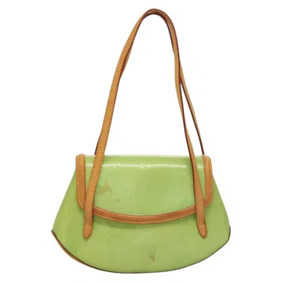 Pre-owned Louis Vuitton Biscayne Bay Green Patent Leather Shoulder Bag ()