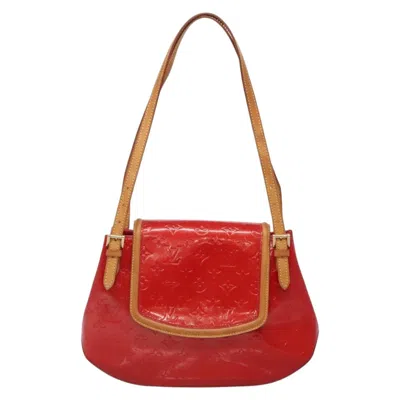 Pre-owned Louis Vuitton Biscayne Bay Red Patent Leather Shoulder Bag ()