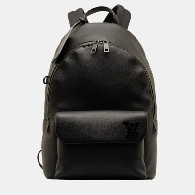 Pre-owned Louis Vuitton Black Aerogram Takeoff Backpack