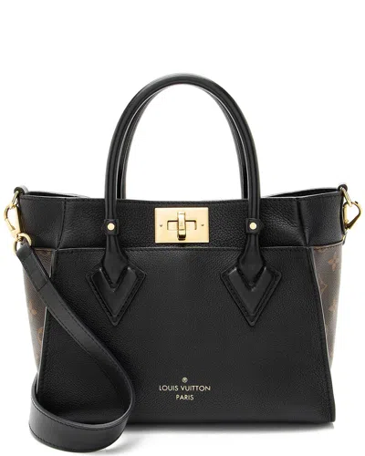 Pre-owned Louis Vuitton Black & Brown Monogram Canvas On My Side Pm (authentic Pre-loved)