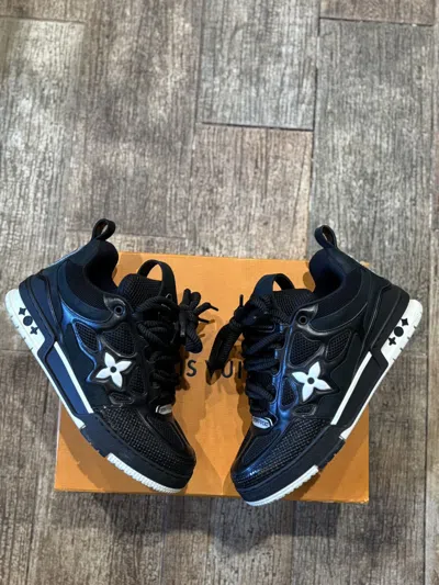 Pre-owned Louis Vuitton Black And White Lv Skates Shoes