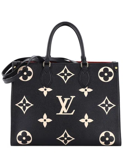 Louis Vuitton Black Bicolor Monogram Empreinte Giant Onthego Mm (authentic  Pre-loved)