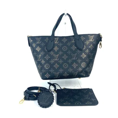 Pre-owned Louis Vuitton Black Blossom Gold Monogram Mahina Leather Leather Handbag Shoulder Bag Tote Bag (pre-