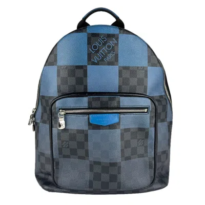 Pre-owned Louis Vuitton Black Blue Damier Graphite Damier Graphite Backpack ()