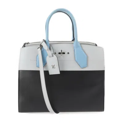 Pre-owned Louis Vuitton Black Blue Gray Handbag Shoulder Bag Tote Bag () In Black, Blue, Gray