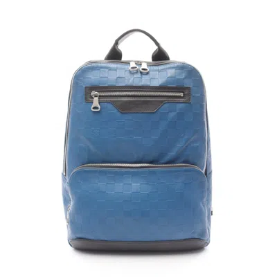 Pre-owned Louis Vuitton Black Blue Infini Damier Infini Backpack ()