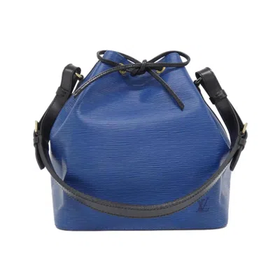 Pre-owned Louis Vuitton Black Blue Leather Shoulder Bag ()