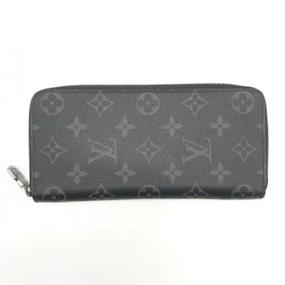 Pre-owned Louis Vuitton Black Blue Monogram Eclipse Leather Coin Purse/coin Case ()