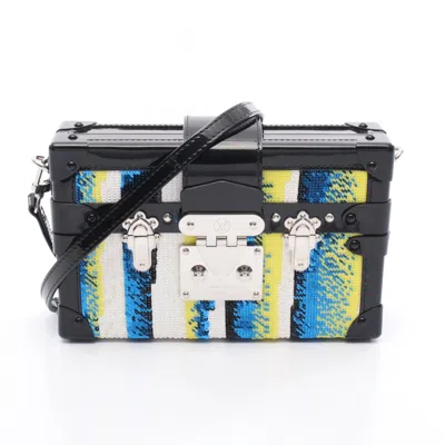 Pre-owned Louis Vuitton Black Blue Multi-color Patent Leather Spangles Shoulder Bag ()