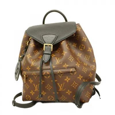 Pre-owned Louis Vuitton Black Brown Backpack ()