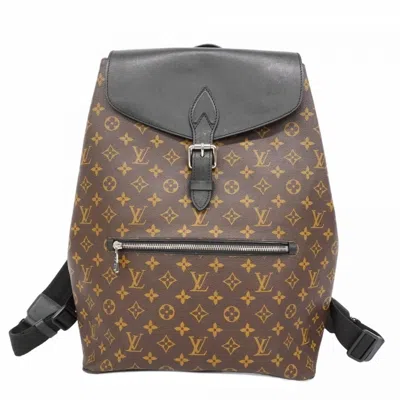 Pre-owned Louis Vuitton Black Brown Backpack () In Multi