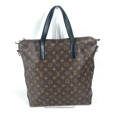 Pre-owned Louis Vuitton Black Brown Canvas Handbag Tote Bag ()