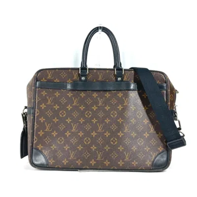Pre-owned Louis Vuitton Black Brown Canvas Shoulder Bag ()